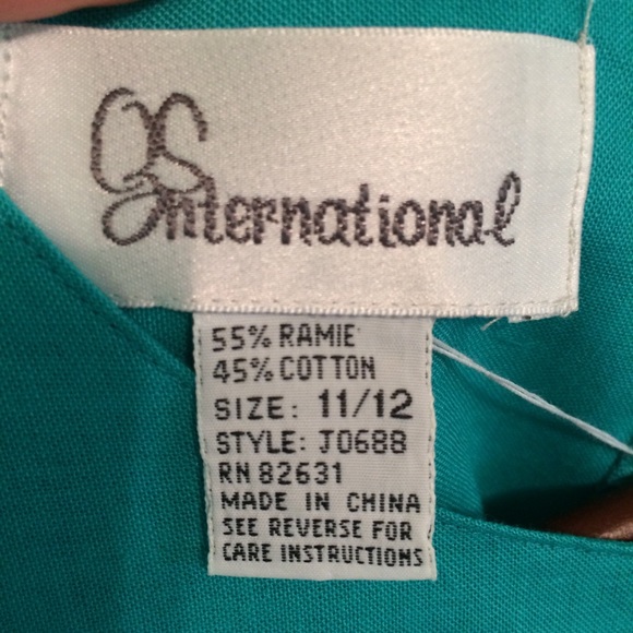 Vintage Turquoise Sheath Dress - Picture 7 of 7